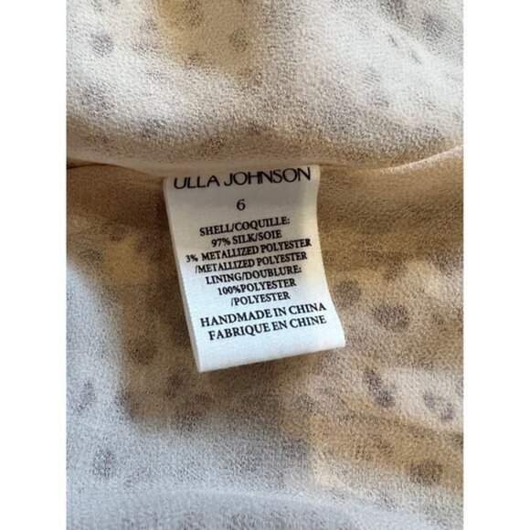 NWOT ULLA JOHNSON CECILY DRESS LEOPARD IKAT DOT SIZE 6 - Picture 10 of 10